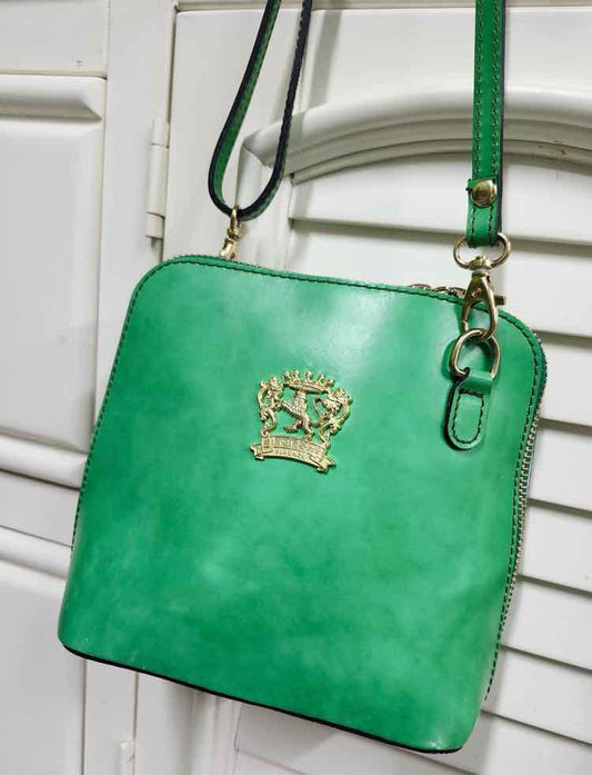 Pratesi Firenze Volterra Green Crossbody Handbag