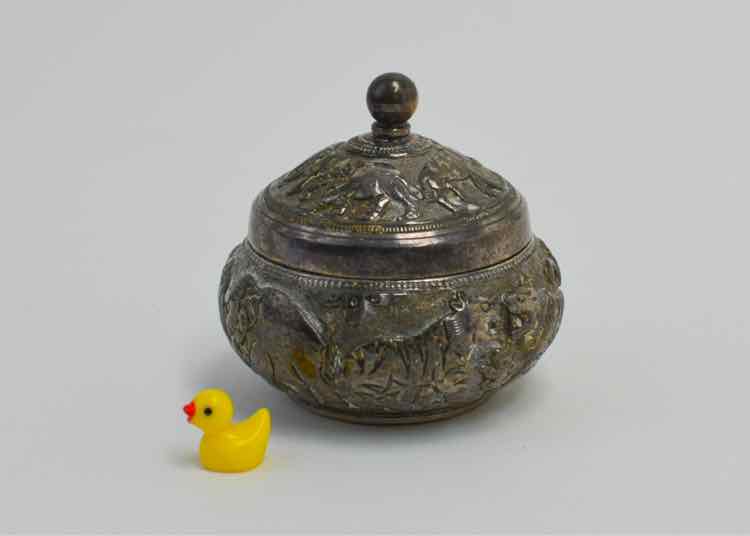 Sterling Repousse Trinket Box