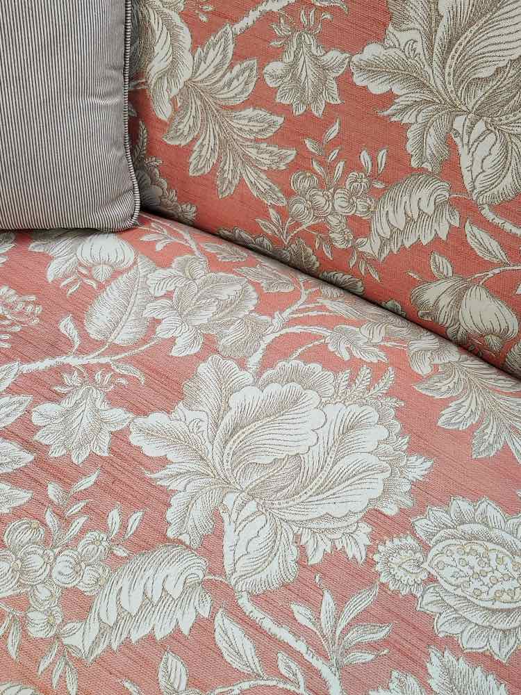 Tangerine & Silver Fairfield Sattee Couch