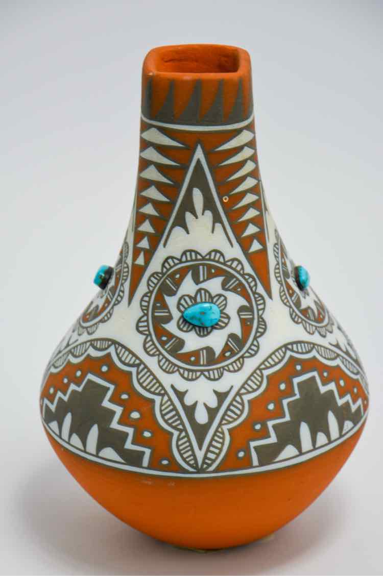 Pueblo Pottery w Turquoise by Mary Small