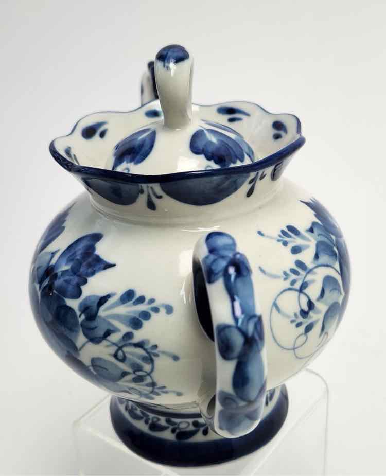 Blue & White Gzhel Bird-Spout Tea Pot