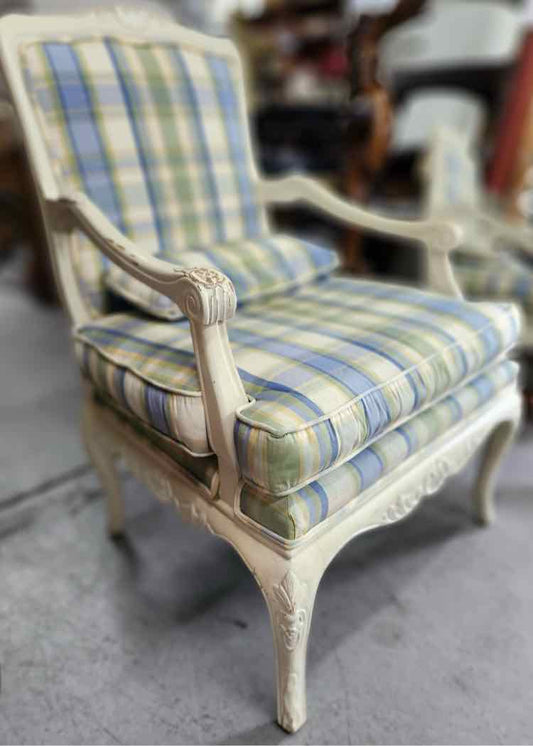 Plaid French Chair