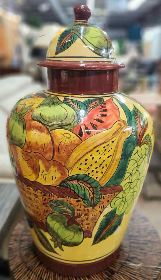 Large Ceramic Fruit Jar-Made in Mexico