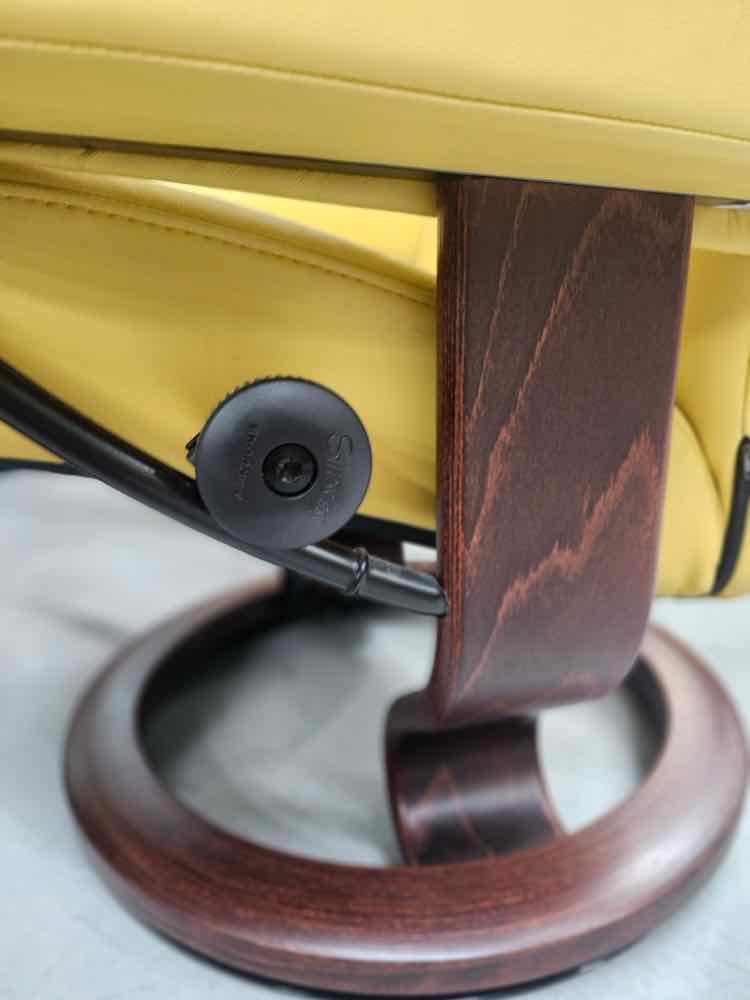 Yellow Ekornes Stressless Chair w/Ottoman