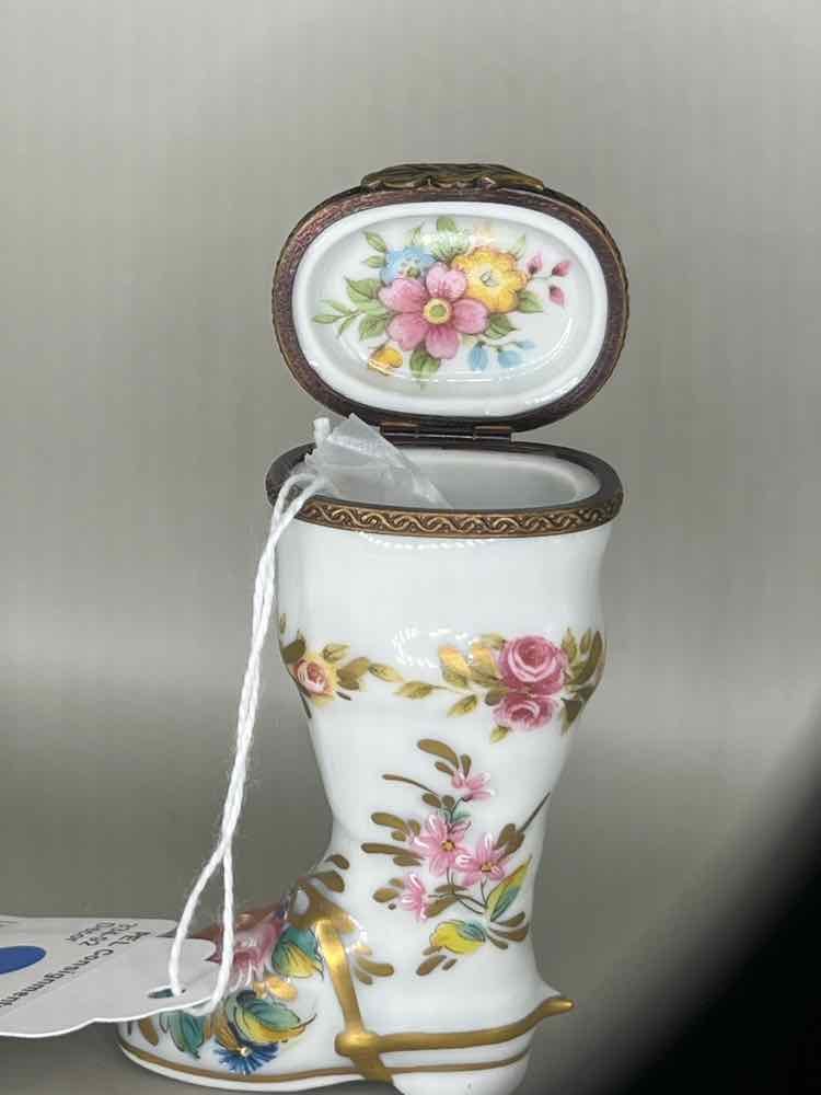 Limoges Boot Trinket Box