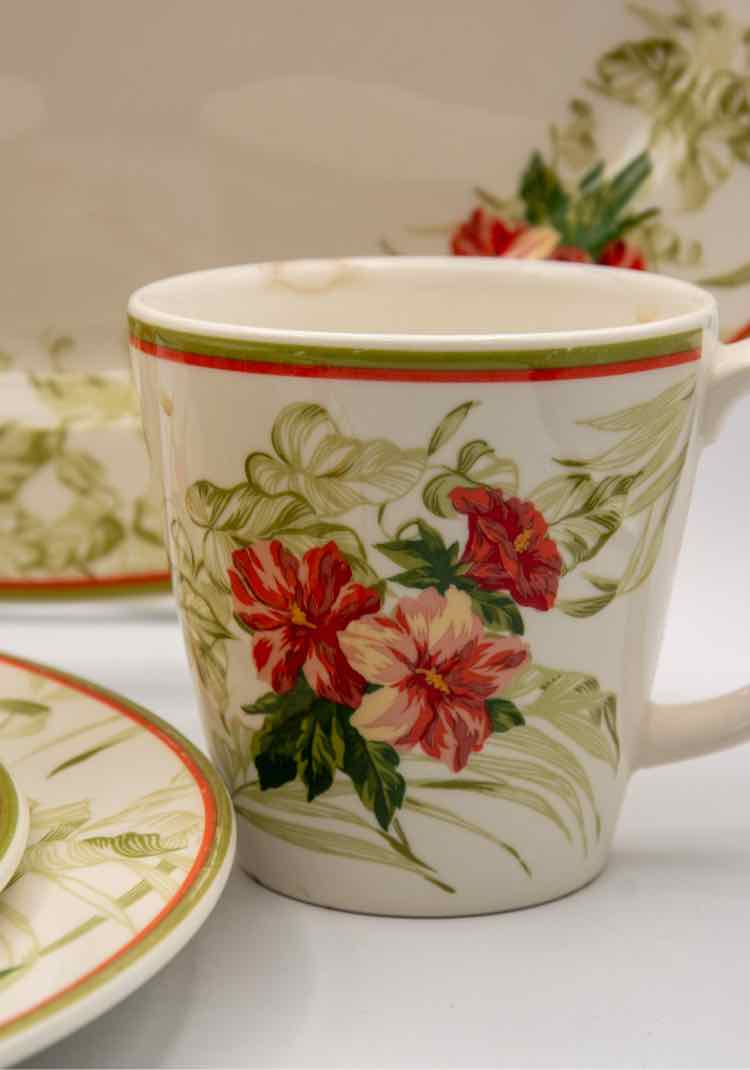 58 Piece Waverly Garden Dish Set, Platter ‘AS IS’