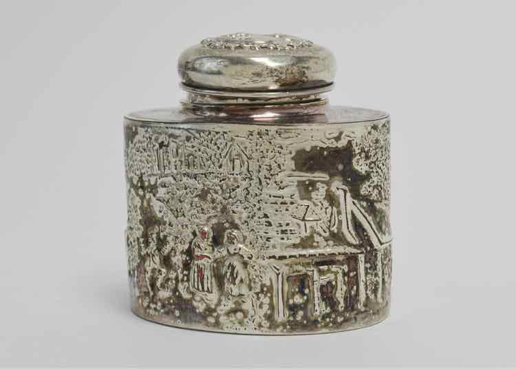 Silver Plated Tea Caddy by Barbour Silver Co.