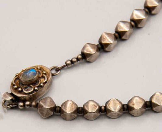 .925 Moonstone Clasp/Metal Necklace