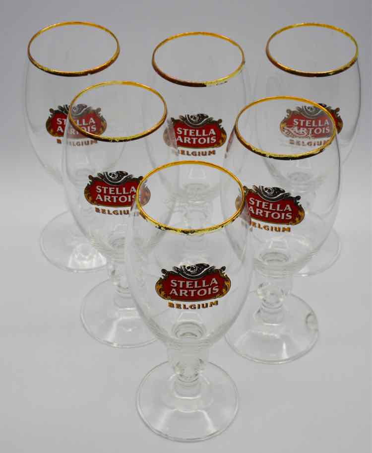 Stella Artois Beer Pedestal Glasses