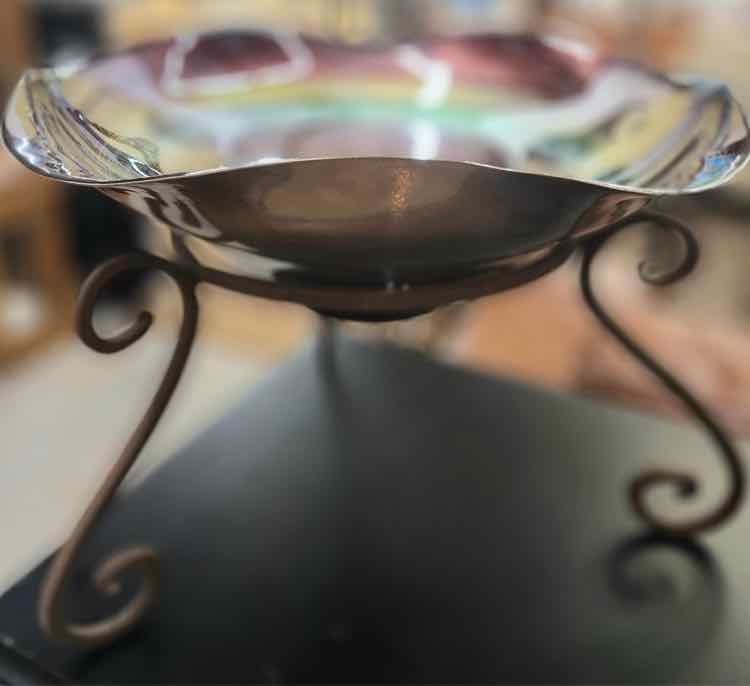 Art Glass Bowl on Stand