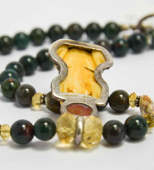 Frog Multi-stone Necklace