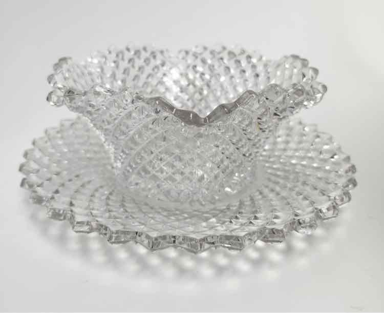 Westmoreland English Hobnail Bowl & Plate Set