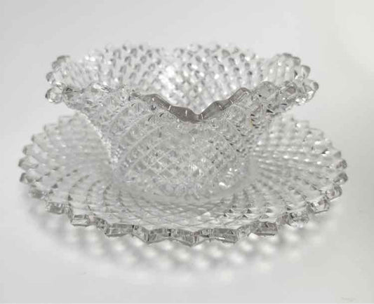 Westmoreland English Hobnail Bowl & Plate Set