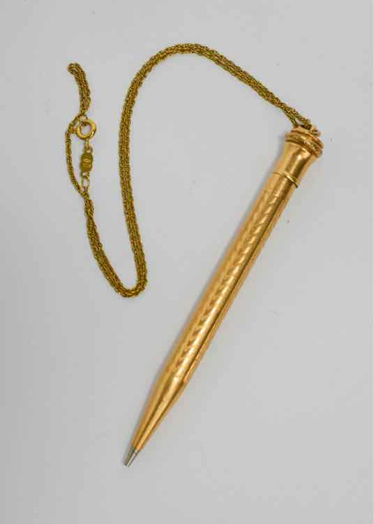 Vintage Gold Filled Lead Pencil Pendant