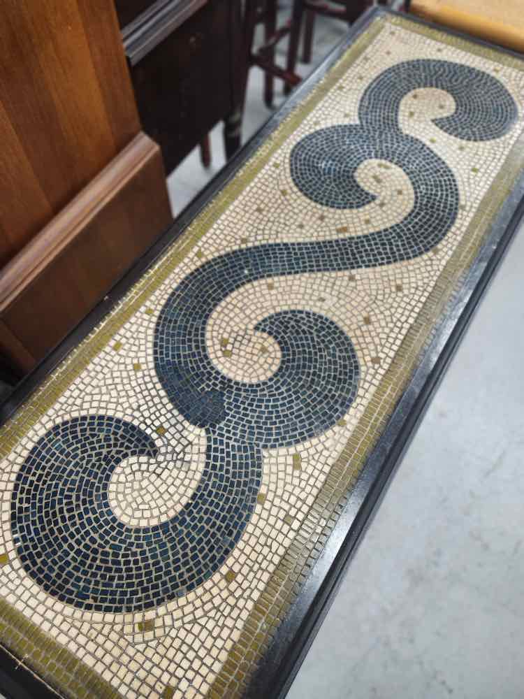 Mosaic Top Console w/Wine Rack