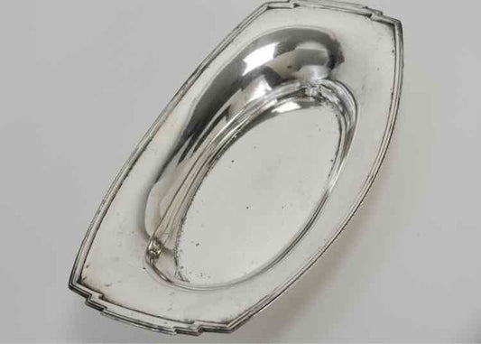 Vtg.Sterling Silver Oval Serving Bowl