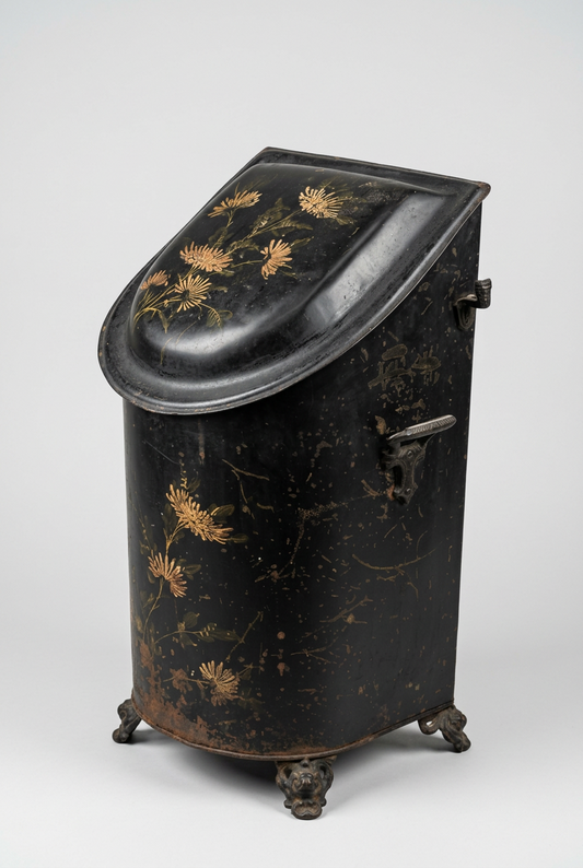 Black Antique Firewood Can