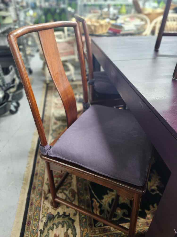 6 Antique Hardwood Asian Dining Chairs