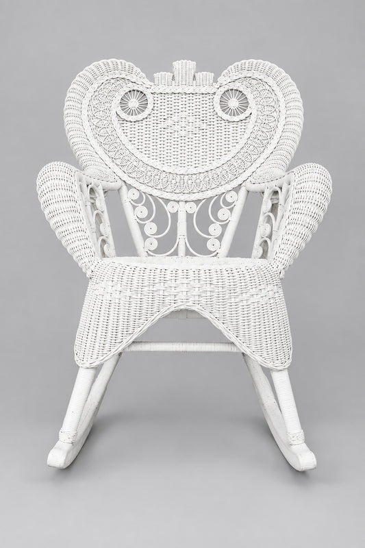 White Rattan Rocking Chair