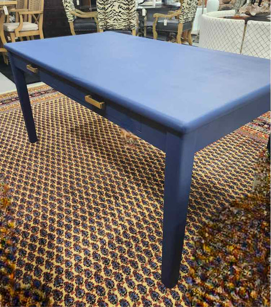 Navy 2 Drawer Desk