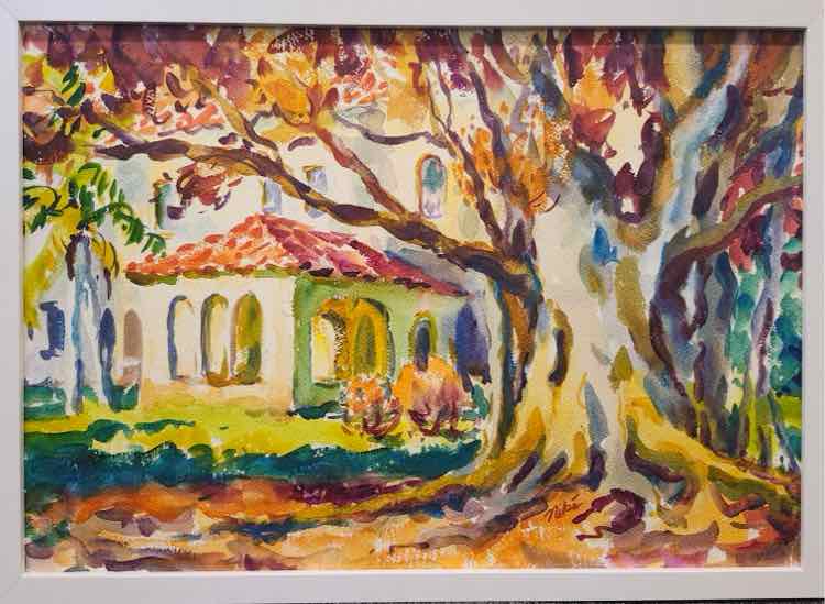 'Sarasota Oak Cityscape' Watercolor by Nike