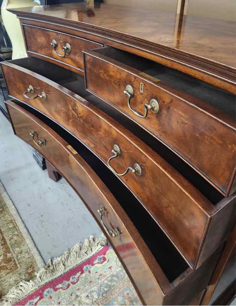 Convex Burl Wood Cabinet