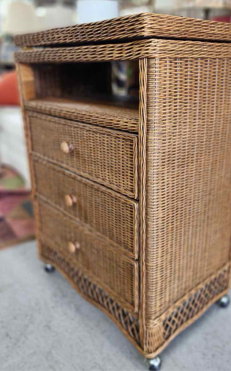 Wicker 3 Drawer T.V Cabinet