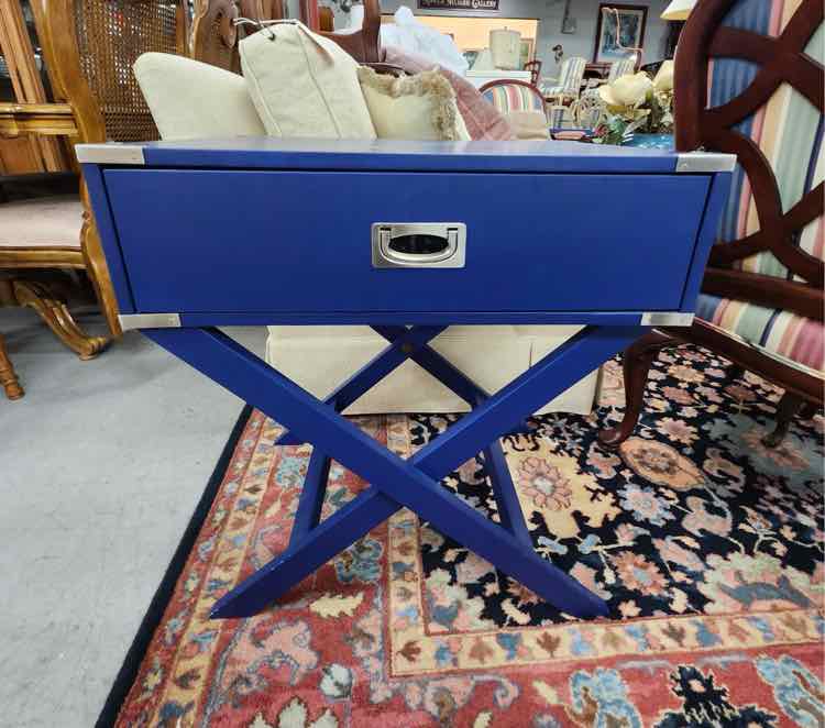 Pair of Blue End Tables