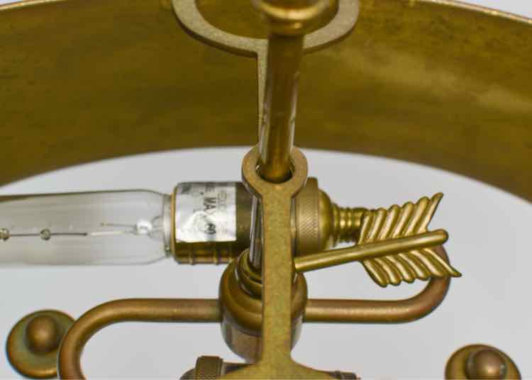 French Brass Swan Lamp