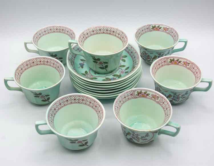 Calyx Ware Singapore Bird Cups & Saucers