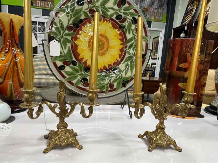 Italian Bronze Candelabra Set