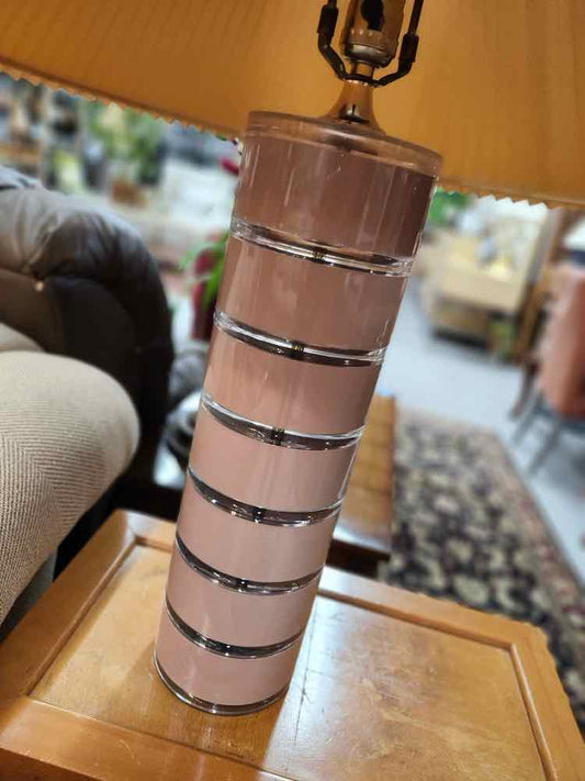 80's Optique Stacked Lucite Table Lamp