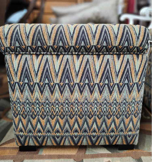 Patterned Storage Ottoman