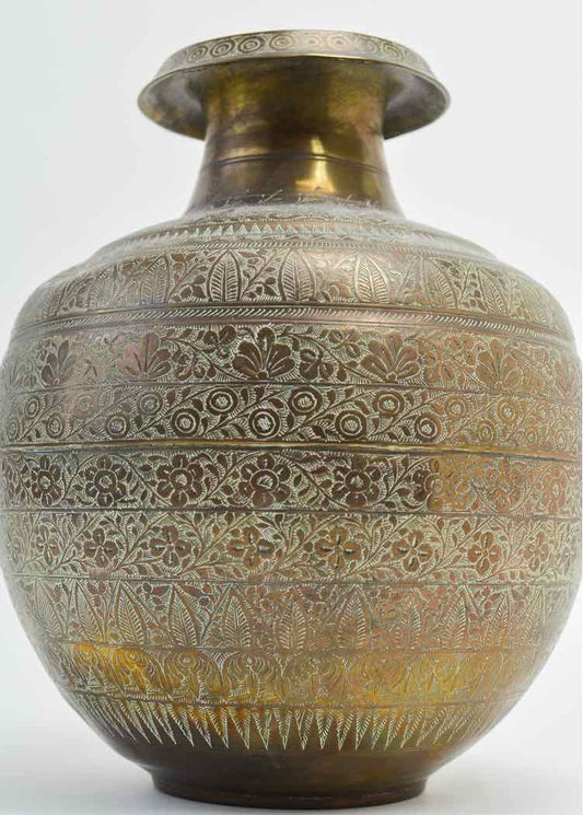 Indian Brass Round Water Jar