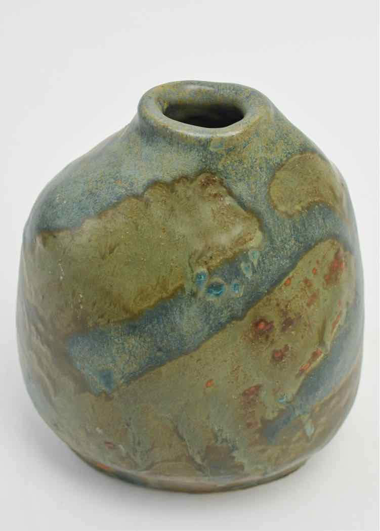 Green and Blue Bottle Vase