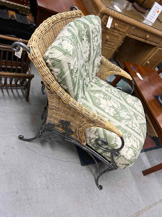 Iron and Wicker Chair