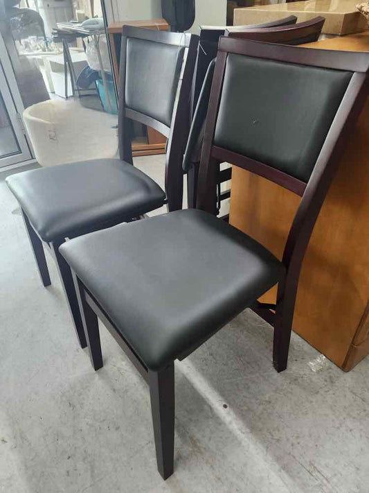 4 Fold Down 'Leather' Chairs