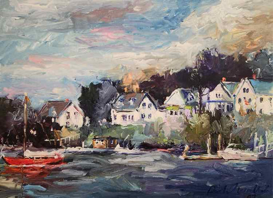 "Cottage on the Lake" Giclee by D. Wallit