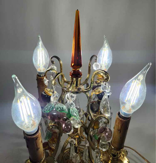 Vtg.Ornate Brass Candelabra