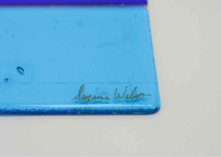 Abstract Horizon Signed Fused Glass