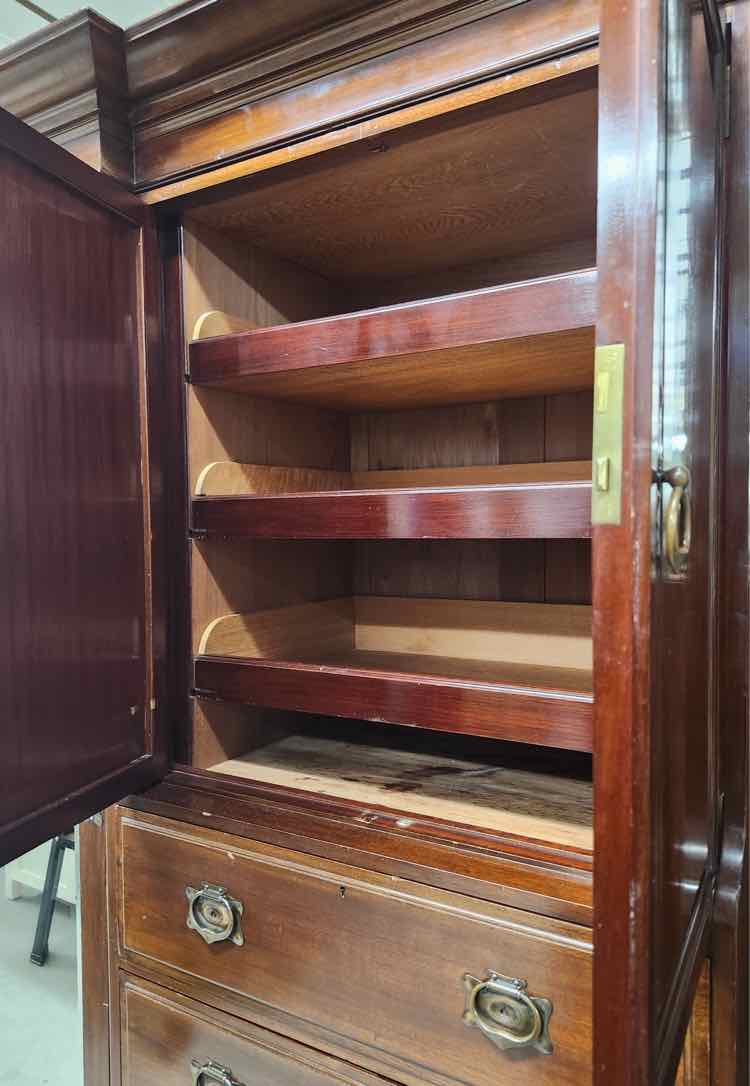 Antique Mahogany Gentlemen Wardrobe