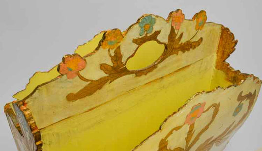 Italian Florentine Wood Magazine Rack