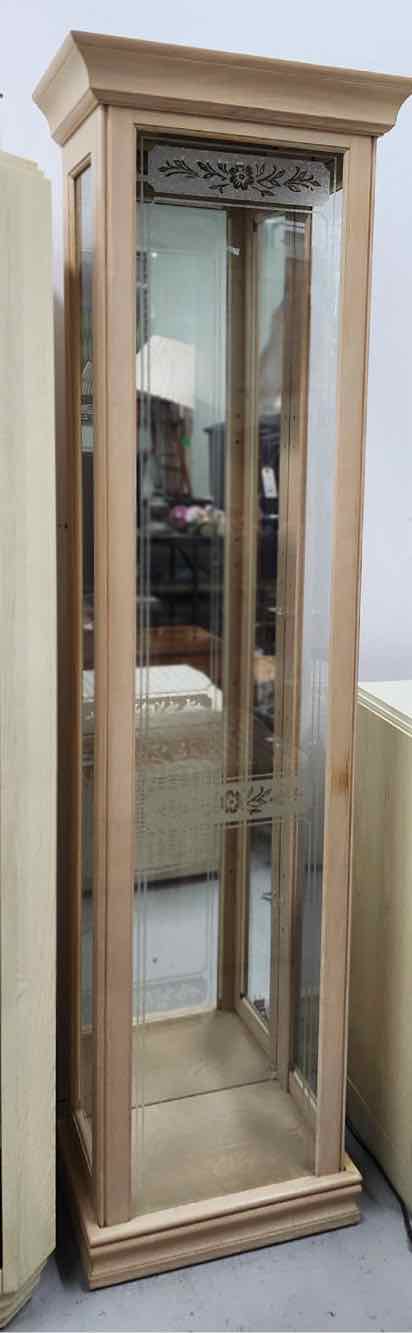 Small Beige Curio Cabinet