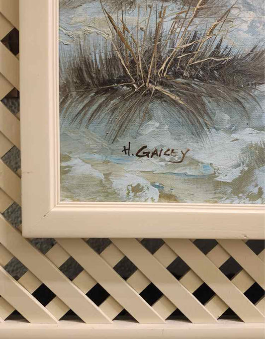 Art 'Beached Boat' MCM Oil H. Gailey