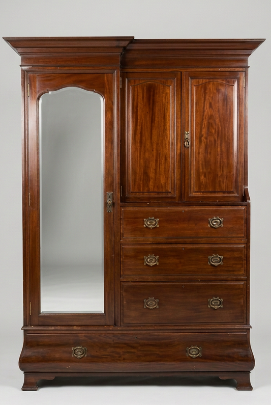 Antique Mahogany Gentlemen Wardrobe