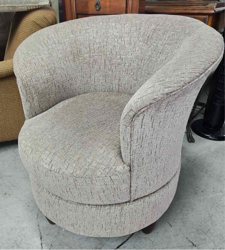 Grey Swivel Fabric Chair