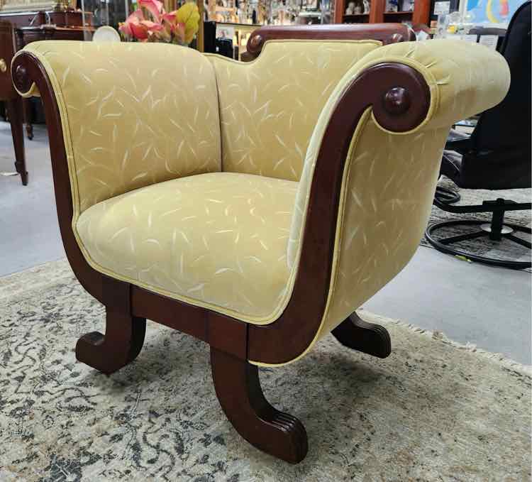 Antique Yellow Art Deco. Chair