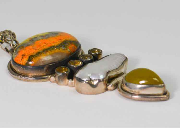 Silver and stone Pendant