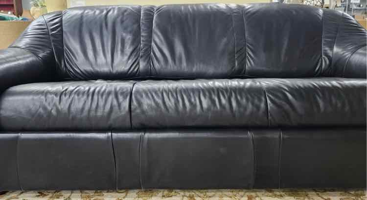 Black Leather Sleeper Sofa