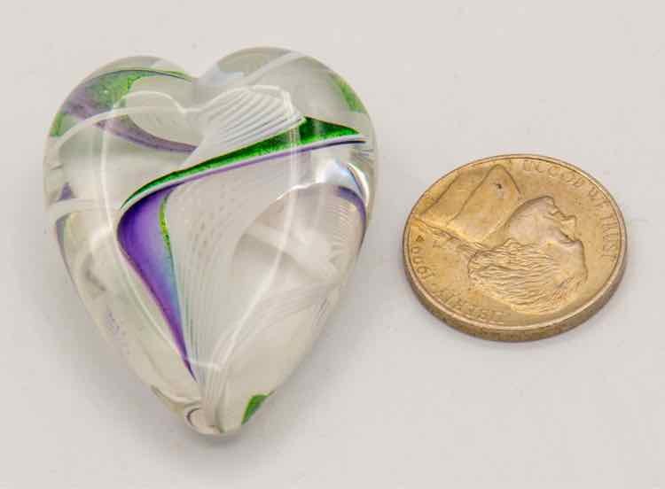Malach Art Blown Glass Heart